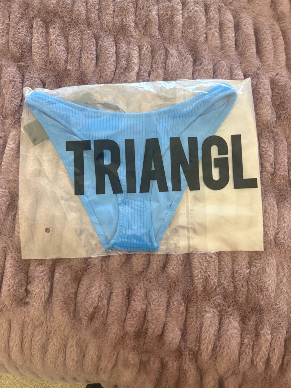 triangl swimwear Blue Ribbed Bikini Bottom